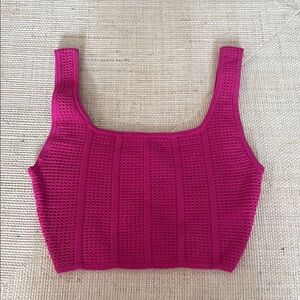 Aritzia Babaton Fuchsia Knit Tank Top sz XS
